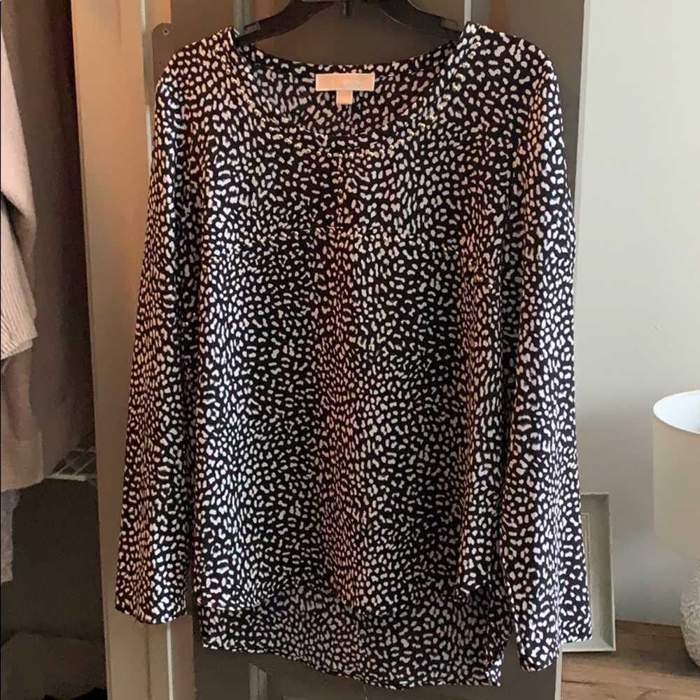Leopard print long sleeve shirt